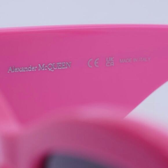 New! Alexander McQueen Vibrant Pink Sunglasses, AM0434S 004, Authentic main image 9